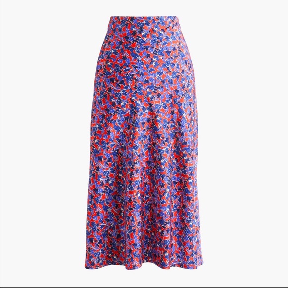 J. Crew Floral Midi Skirt - Gwyneth slip skirt in berry floral - Picture 10 of 10